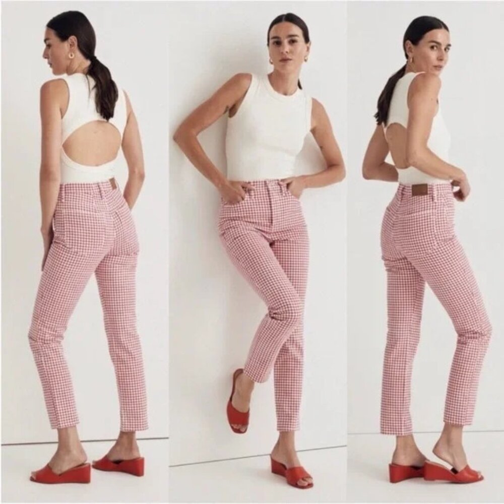 Madewell The Perfect Vintage Jeans in Gingham Check Size 26
